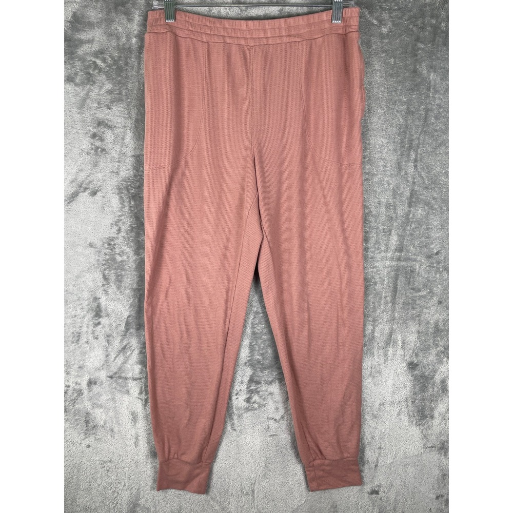 Athleta Wind Down Sleep Jogger Women Small Mauve Pink Excellent Waffle Knit Pant